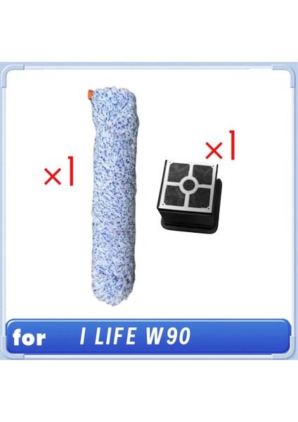 Ilıfe W90 Kablosuz Kablosuz Kuru Temizleme Akıllı Süpürme Roboat Elektrikli Süpürge Aksesuarları Için Silindir Fırça ve Filtreler (Yurt Dışından)