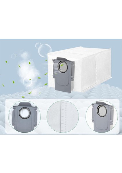 Roborock S8 Maxv ULTRA/P10 A7400RR/Q Revo/qrevo Pro/qrevo Maxv/qrevo S/qrevo Plus Için 4 Adet Toz Torbası Parçaları Değiştirin (Yurt Dışından) modelleri