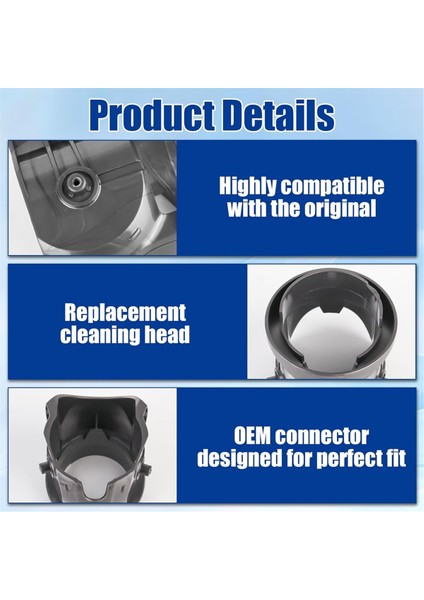 Dyson V10 V11 V15 Için, 100W Yüksek Torklu Elektrikli Süpürge Başlığı Için Yüksek Torklu ve Bilyalı Tekerleklere Sahip Temizleme Başlığı Bağlantısı (Yurt Dışından) modelleri