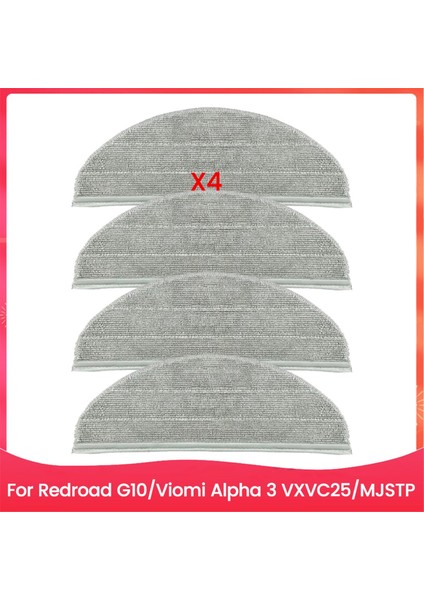 Redroad G10 Için 4 Adet Paspas Bezi Pedleri Viomi Alpha 3 VXVC25/MJSTP Elektrikli Süpürge Yedek Parçaları (Yurt Dışından)