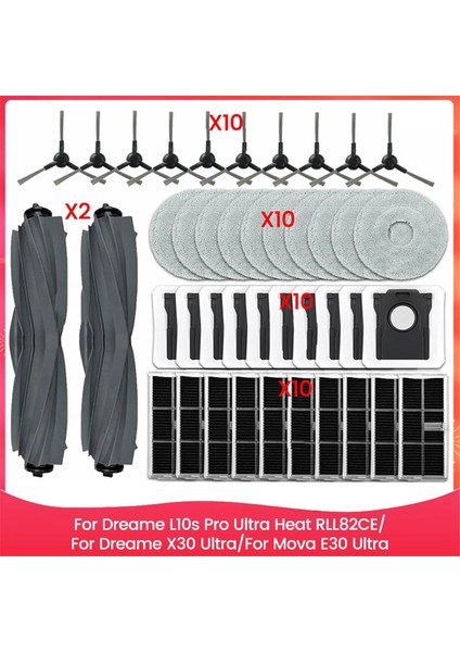 Dreame L10S Pro Ultra Heat RLL82CE, Dreame X30 Ultra, Mova E30 Ultra Robot Süpürge Yedek Parçaları (Yurt Dışından)