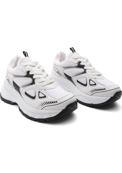 Kadın Sneaker Yüksek Taban Bağcıklı Spor Ayakkabı Nevila