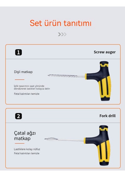 Otomobil Motosiklet Elektrikli Araç 8 Parça Vakum Lastik Tamir Aracı (Yurt Dışından) fiyatları