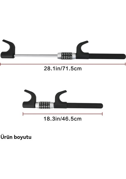 Araba Direksiyon Simidi Şifre Alaşım Malzeme Evrensel U-Şifre Kilidi (Yurt Dışından) modelleri