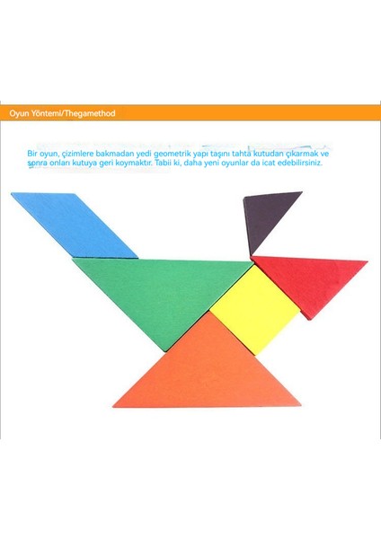 Çocuk Oyuncak Renkli Tangram Blok Düz Yapboz Oyuncak (Yurt Dışından) modelleri