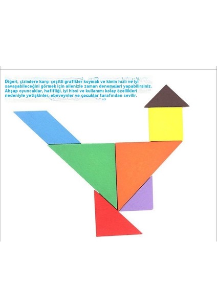 Çocuk Oyuncak Renkli Tangram Blok Düz Yapboz Oyuncak (Yurt Dışından) fırsatları