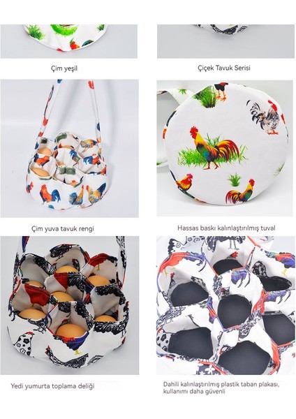 7 Delikli Ev Hanımı Çiftlik Bahçesi Yumurta Toplama Çantası (Yurt Dışından) fiyatları