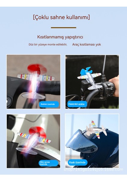 Motosiklet Bisiklet Rüzgar Enerjisi Küçük Uçak Rüzgar Enerjisi Işık Renkli Fenerler Araba Dekorasyon Parçaları 2 Adet Uçak Işığı (Yurt Dışından) fiyatları