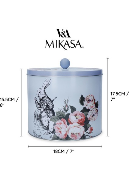 x V&a Alice In Wonderland Teneke Bisküvi Kutusu 18X15CM fırsatları