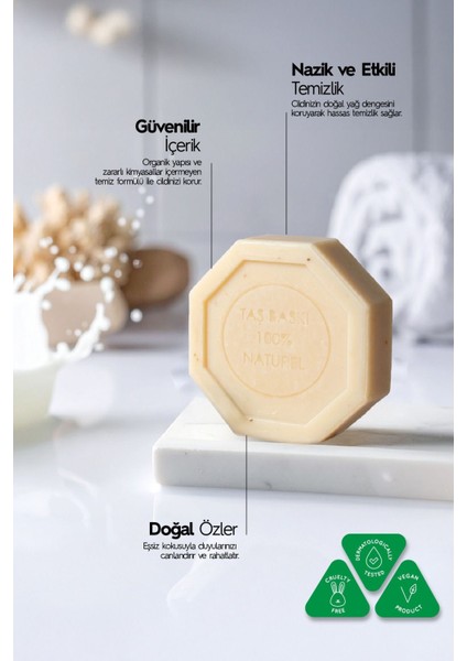 Eşek Sütü Özlü Taş Sabun 3'lü Eko Paket Nemlendirici Bakım - 3X125 gr fiyatları