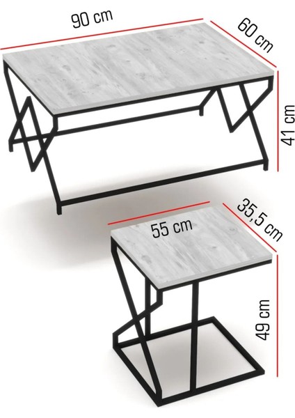 Orta Sehpa ve Zigon Sehpa V Lüx 5'li Set Traverten