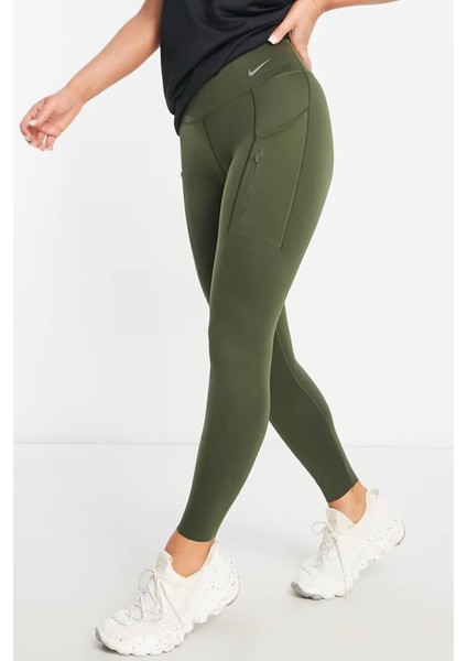 Go Firm Support High Rise Full Length Kadın 6 Cepli Lazer Kesim Antreman Taytı Haki fırsatları