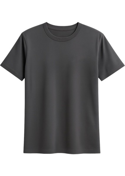 Unisex Basic Bisiklet Yaka T-Shirt