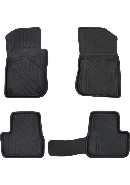 Citroen C3 2002-2009 Için 5,5d Carbon Style Havuzlu Paspas - Tpe Malzeme
