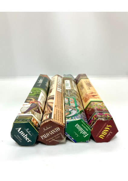 Kalıcı Kokulu Tütsü Seti 4'lü Amber Palo Santo Fathima Sandal Tütsü Kokuları fiyatları