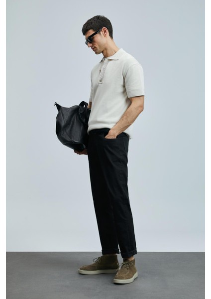 Jashua Smart Jean Erkek Pantolon Regular Fit Siyah indirimleri