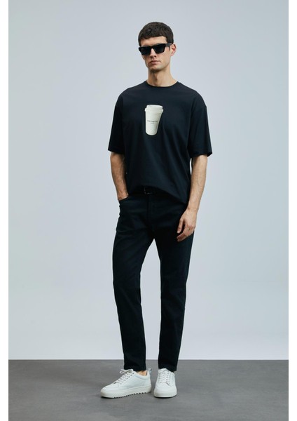 Anton Smart Jean Erkek Pantolon Slim Fit Siyah indirimleri