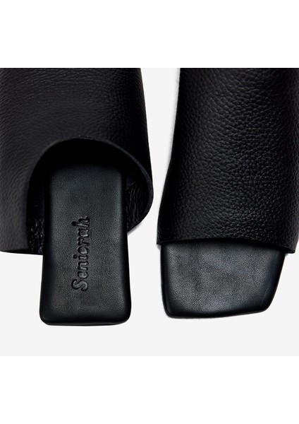 Siyah Gerçek Deri Kadın Terlik fırsatları