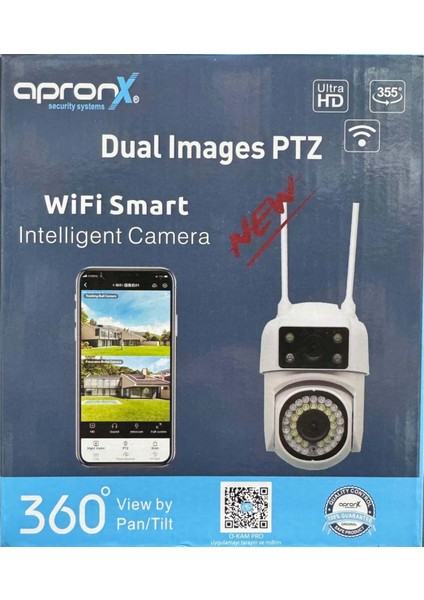 APX-WP244 4mp 3.6+3.6mm Lens Wifi Çift Ip Kamera