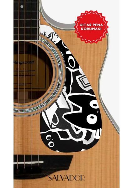 Pickguard Akustik Gitar Kendinden Yapışkanlı (Pena Korumalığı)