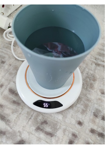 USB Isıtmalı Bardak Altlığı LED Ekranlı 3 Kademe Sıcaklık Ayarı - Beyaz fırsatları