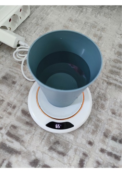 USB Isıtmalı Bardak Altlığı LED Ekranlı 3 Kademe Sıcaklık Ayarı - Beyaz indirimleri