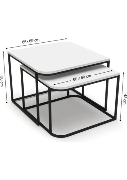 Orta Sehpa Damla Ikili Lüx Traverten