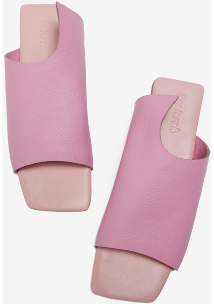 Pembe Gerçek Deri Kadın Terlik fiyatları