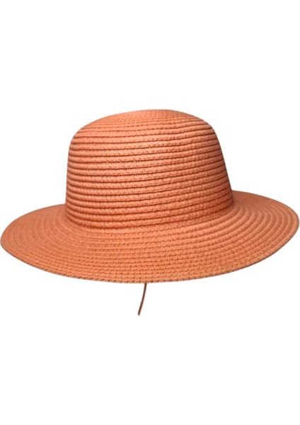 Spteks Kitti 9-15 Yaş Kız Çocuk Mercan Renk Düz Desen Hasır Yazlık Şapka indirimleri