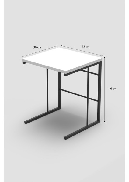 Orta Sehpa ve Zigon Sehpa Solo Set Beyaz