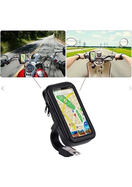 a JX-100 Su Geçirmez Bisiklet Motorsiklet Atv Motosiklet Telefon Tutucu Tutacağı