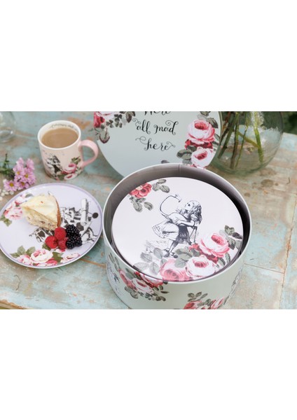 x V&a Alice In Wonderland Teneke Kek, Bisküvi Saklama Kabı 2li