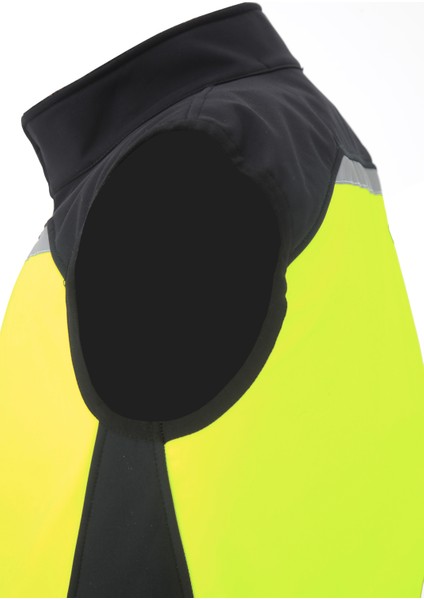 Reflektörlü Softshell Motosiklet ve Iş Güvenliği Yeleği
