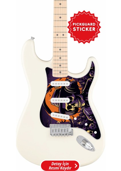 Strat Kasa Elektro Gitar Sss Pickguard Sticker