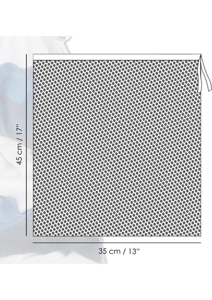 1 Adet Ipli Çamaşır Yıkama Filesi - Koruyucu Çamaşır Yıkama Torbası 35X45 cm Beyaz indirimleri