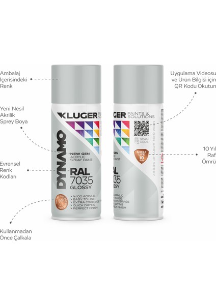 Açık Gri Spey Boya Ral 7035 fiyatları