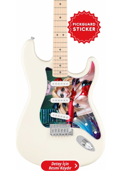 Strat Kasa Elektro Gitar Sss Pickguard Sticker