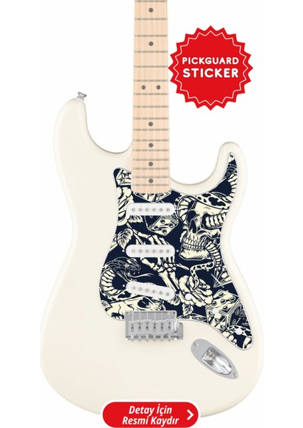 Strat Kasa Elektro Gitar Sss Pickguard Sticker