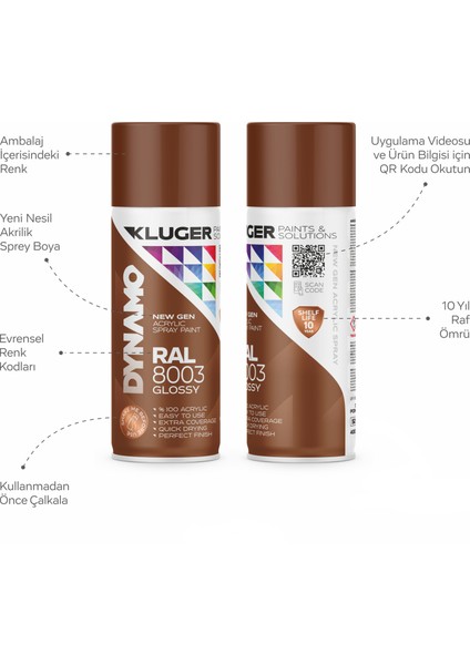 Açık Kahverengi Spey Boya Ral 8003 fiyatları