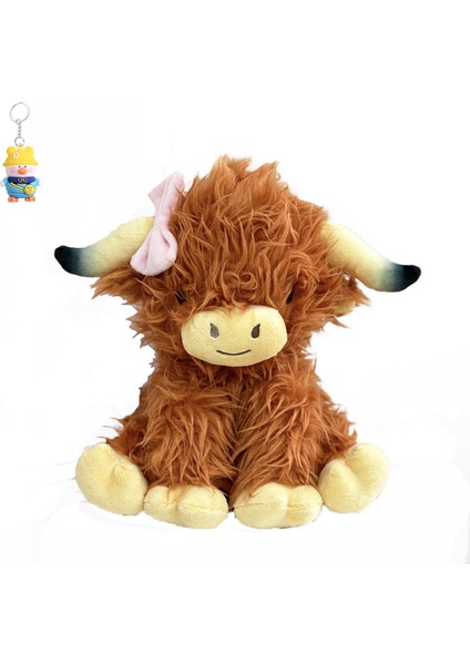 Yaylı Inek Simülasyonu Iskoç Yaylı Inek Yay Peluş Oyuncak Bebek (Yurt Dışından)