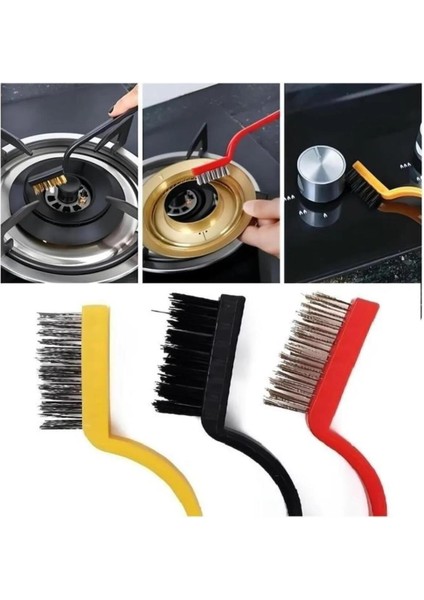 Cımbızlı Sökme Aparatlı + Döner Başlıklı + Ince Dar Alan + Tel Fırça Detaylı Temizlik Fırçası 8 Adet fırsatları