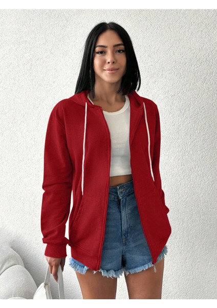 Unisex Üç Iplik Kapşonlu Hırka Fermuarlı Sweat fiyatları