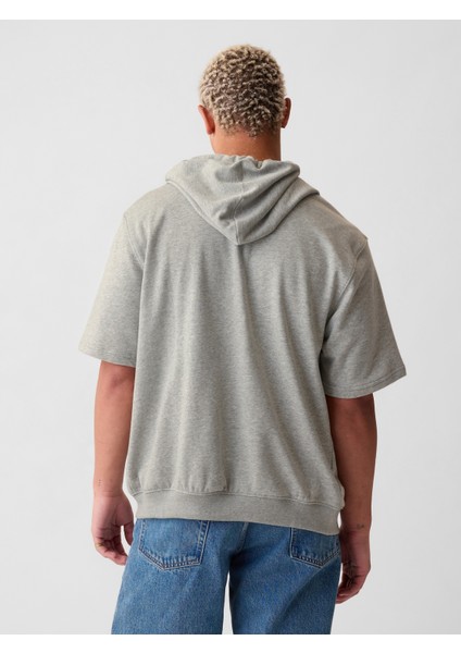 Erkek Gri Gap Logo Fermuarlı Sweatshirt fırsatları