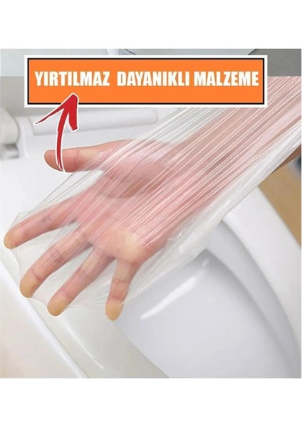 50 Adet Tek Kullanımlık Klozet Kapağı Kullan At Şeffaf Klozet Kapağı Kılıfı