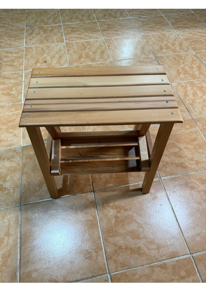 Gürgen Ağacından Ahşap Basamak/ Tabure
