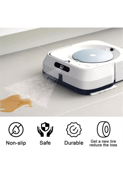 Irobot Braava Jet M6 (6110) (6012) (6112) (6113) Için Tekerlek Lastikleri Değişimi En Iyi Wi-Fi Bağlantılı Robot Kaymaz (Yurt Dışından)