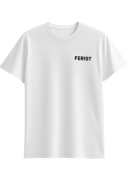 Unısex Basic Bisiklet Yaka Baskılı T-Shirt