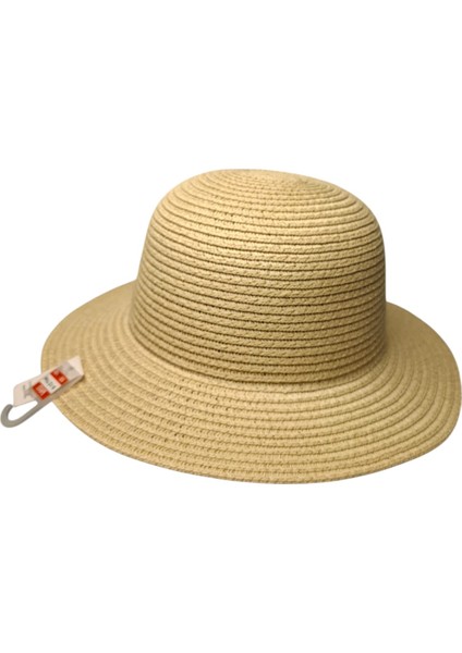 Spteks Kitti 6-12 Yaş Kız Çocuk Açık Bej Renk Düz Desen Hasır Yazlık Şapka fırsatları