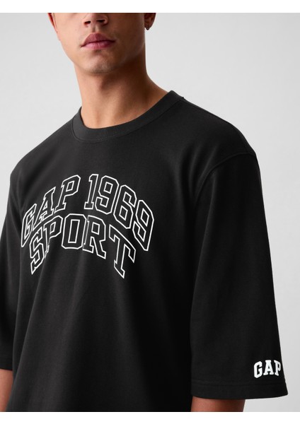 Erkek Siyah Gap Logo Oversized Sweatshirt modelleri