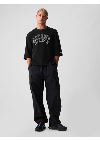 Erkek Siyah Gap Logo Oversized Sweatshirt fırsatları